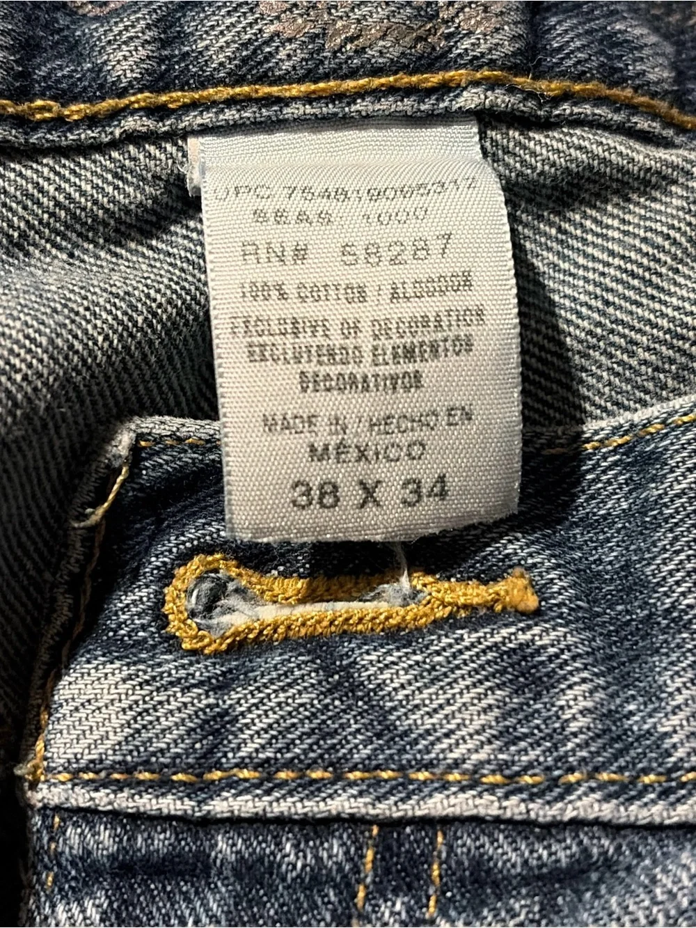 Lot of 3 Vintage Roebuck & Co Jeans 38x34 Relaxed Straight 100% Cotton 3-Pack